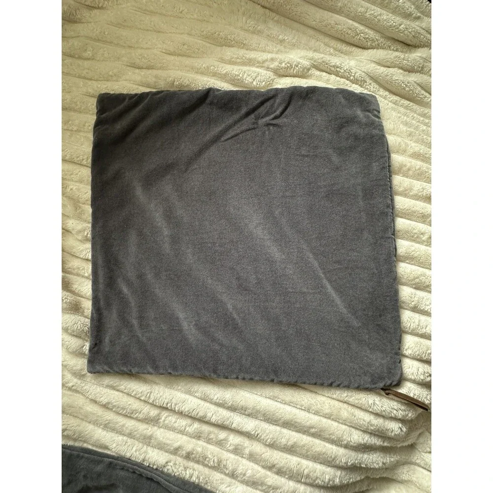 Set/2 Pottery Barn Everywhere Velvet Pillow Cover 20” x 20” Square Midnight Blue